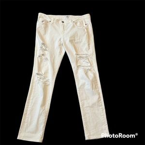 Paige white Jimmy Jimmy skinny distressed jeans